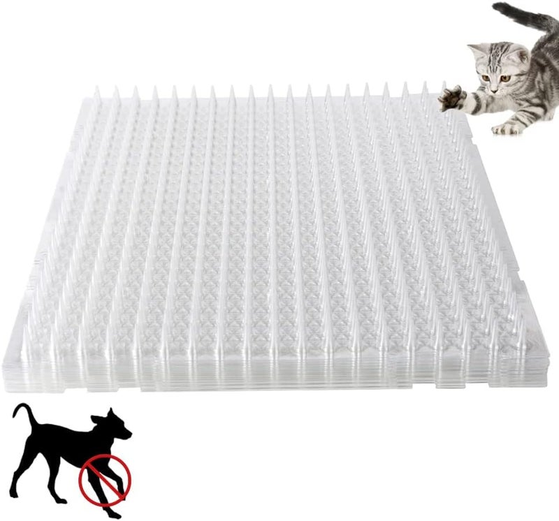 Ysglory Cat Spike Mat Outdoor Indoor Cat Deterrent Scat Mat Keep Cats/Dogs Off Counter Pet Deterrent Training Mats Plastic Mats with Spikes (18.3 Sq.ft,16" x 13") (10) - Image 1